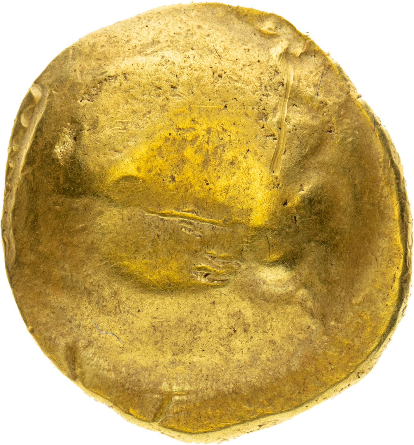 Statér,  1. stol. př. Kr., mušlový typ s perličkovitými paprsky-1